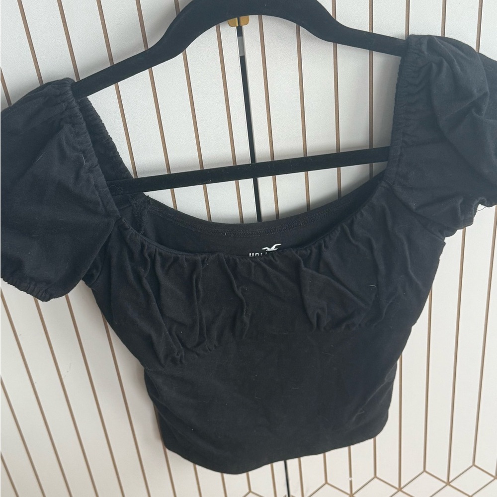 Hollister Black Puff Sleeve Blouse